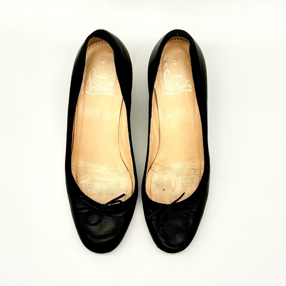 CHRISTIAN LOUBOUTIN Round Toe Wedge Heel Size 37.5 - Picture 7 of 8